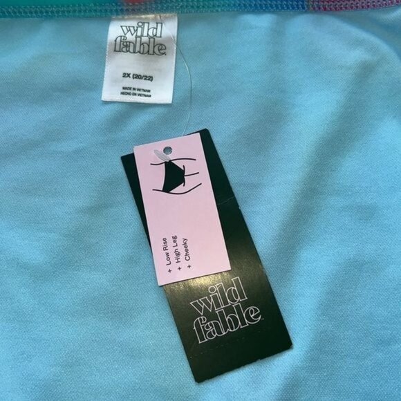 Wild Fable Womens Tie-Dye Bikini Set 2X Blue/Pink Removable Pads - Picture 8 of 14